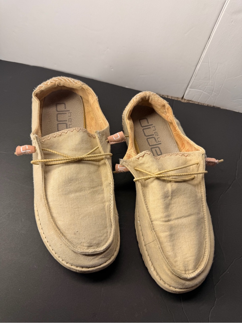 Hey Dude Men’s Slip-On Loafers in Beige